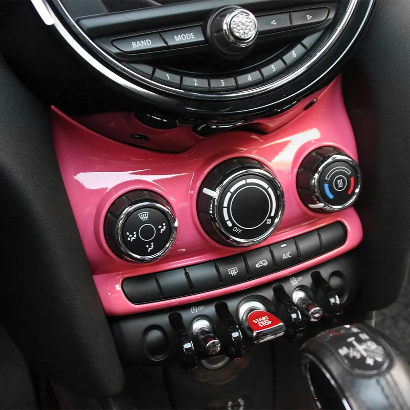 자동차 에어컨 패널 커버 트림 프레임 미니 쿠퍼 F55 F56 F57 자동 인테리어 액세서리 보호 스티커 자동차 스타일링