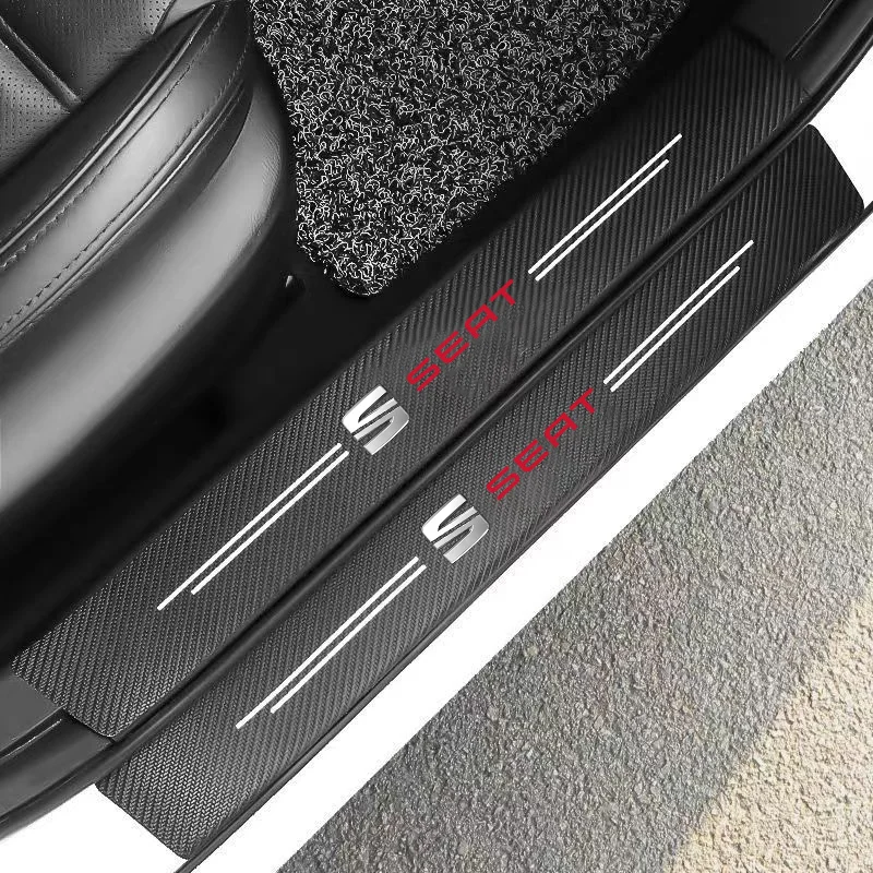 4 pçs protetor do peitoril da porta do carro adesivos para seat leon