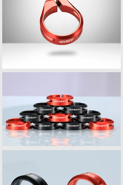 Morsetto Per Sella Bici 22.2 Mm - Adattatore Reggisella Per Biciclette, Nero - Foto 2