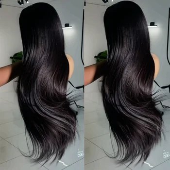40 42 Inch Straight Human Hair Wigs 13x4 13x6 HD Lace Frontal Wig Human Hair Bone Straight Glueless 5*5 Lace Closure Wigs 1