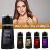 Nova Hair Dye Shampoo, Nova Hair Instant Dye Shampoo,Hair Dye Coloring  Shampoo For Gray Hair Long Lasting Nourish For Men Women 6