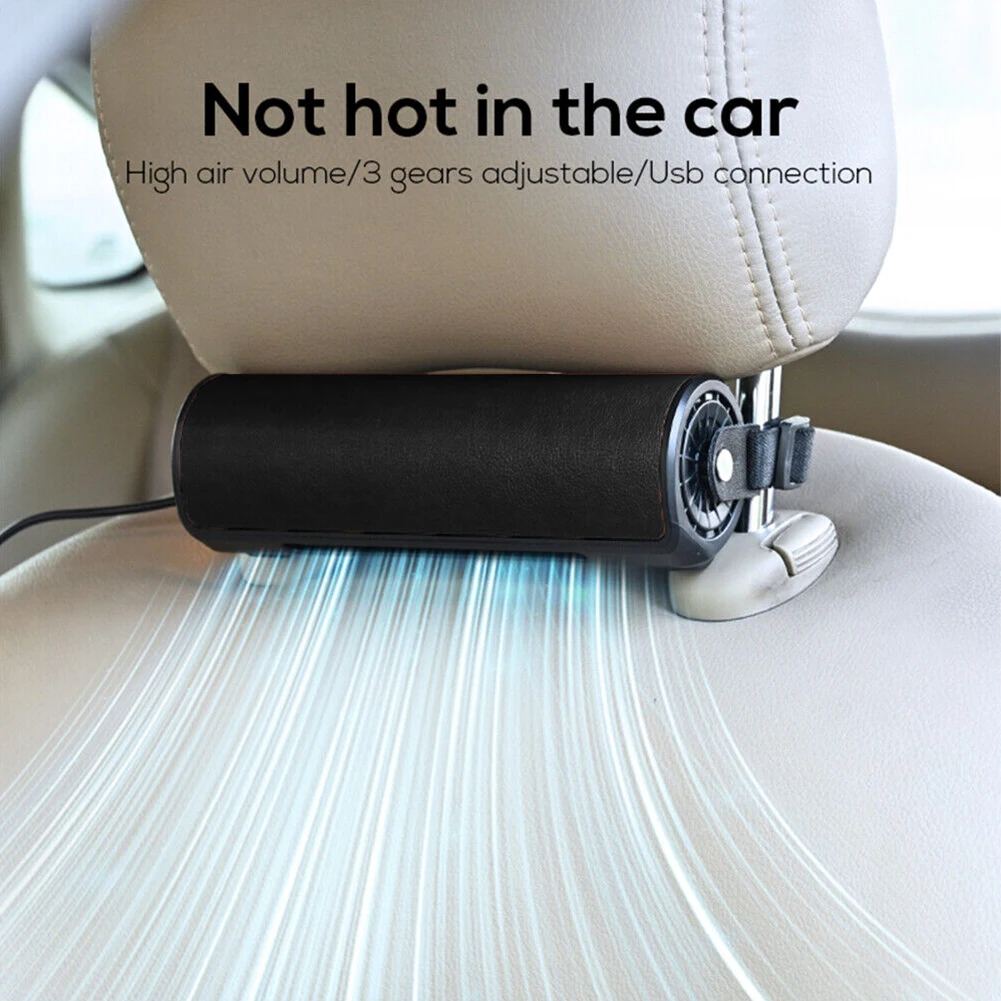 

Car Car Fan Pillow Fan Car Fan Chair Ventilation Fan Strong Wind USB 0.26A 12V 3.12W 57*168*53mm Accessories None