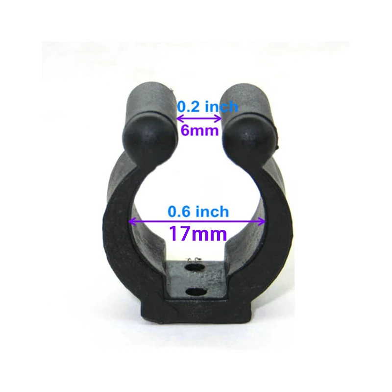 Lot De 20 Pinces De Rangement Pour Canne à Pêche - Porte-clip En Plastique Noir - Accessoire Pêche