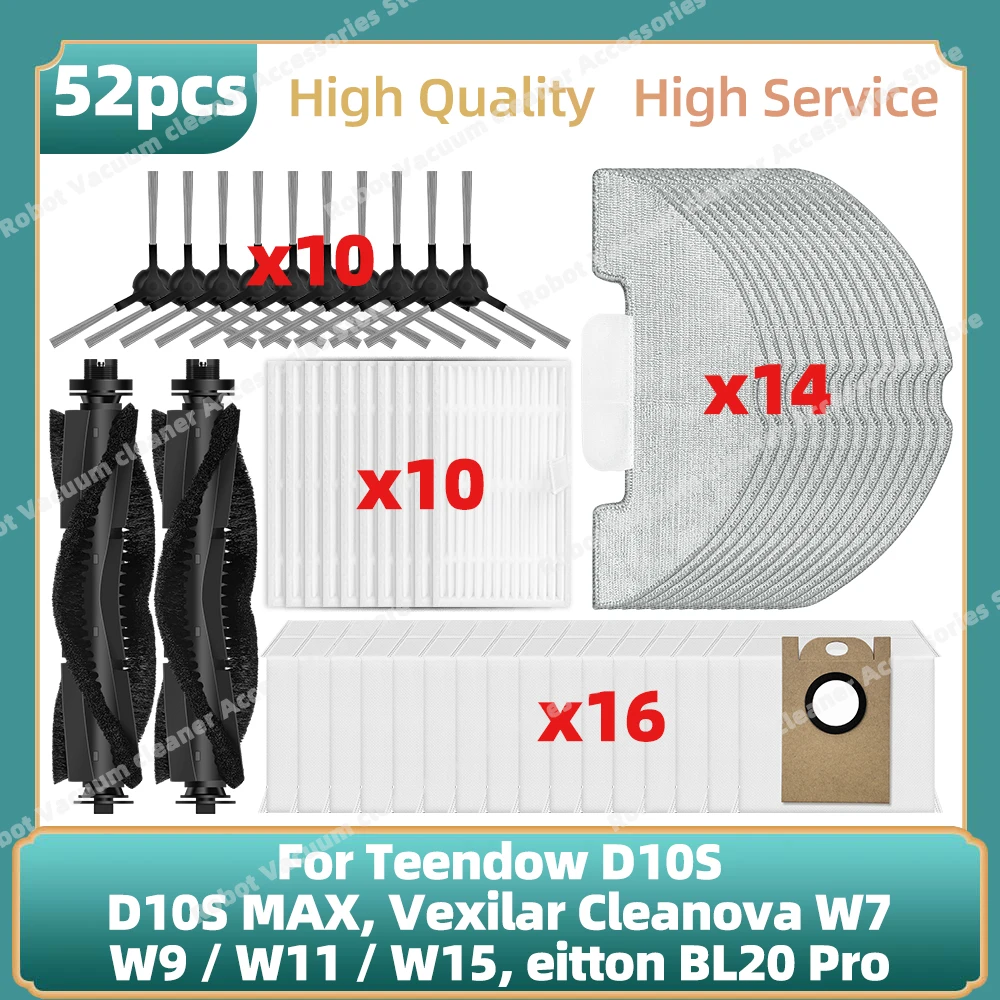 Produktbild von 10x Mikrofaser-Mopp-Pads Für Cleanova W7/W11/W15 & Vexilar W7/W9/W11/W15 – Waschbar, Wiederverwendbar, Für Hartböden