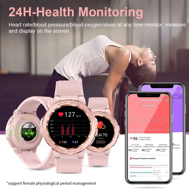 MELANDA-reloj inteligente deportivo para mujer, accesorio de pulsera resistente al agua IP68 con llamadas, Bluetooth, seguimiento de actividad y monitoreo de salud para IOS y Android, MK60 - Image 3
