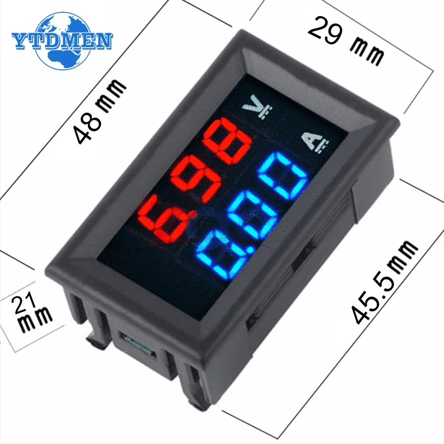 Digital Voltmeter Ammeter LED Display Module DSN-VC288 Amp Dual Volt Meter Gauge Voltage Current 0-100V 10A