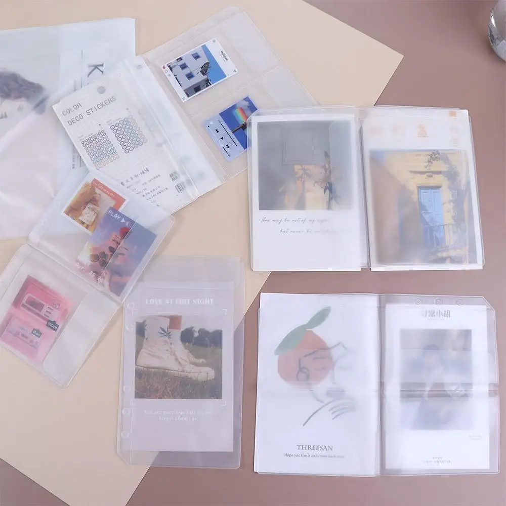 Storage Stickers Storage Card Organizer Scrapbook Binder Pockets Document Filing Bags PVC Notebook Pouch Bags Binder Folders