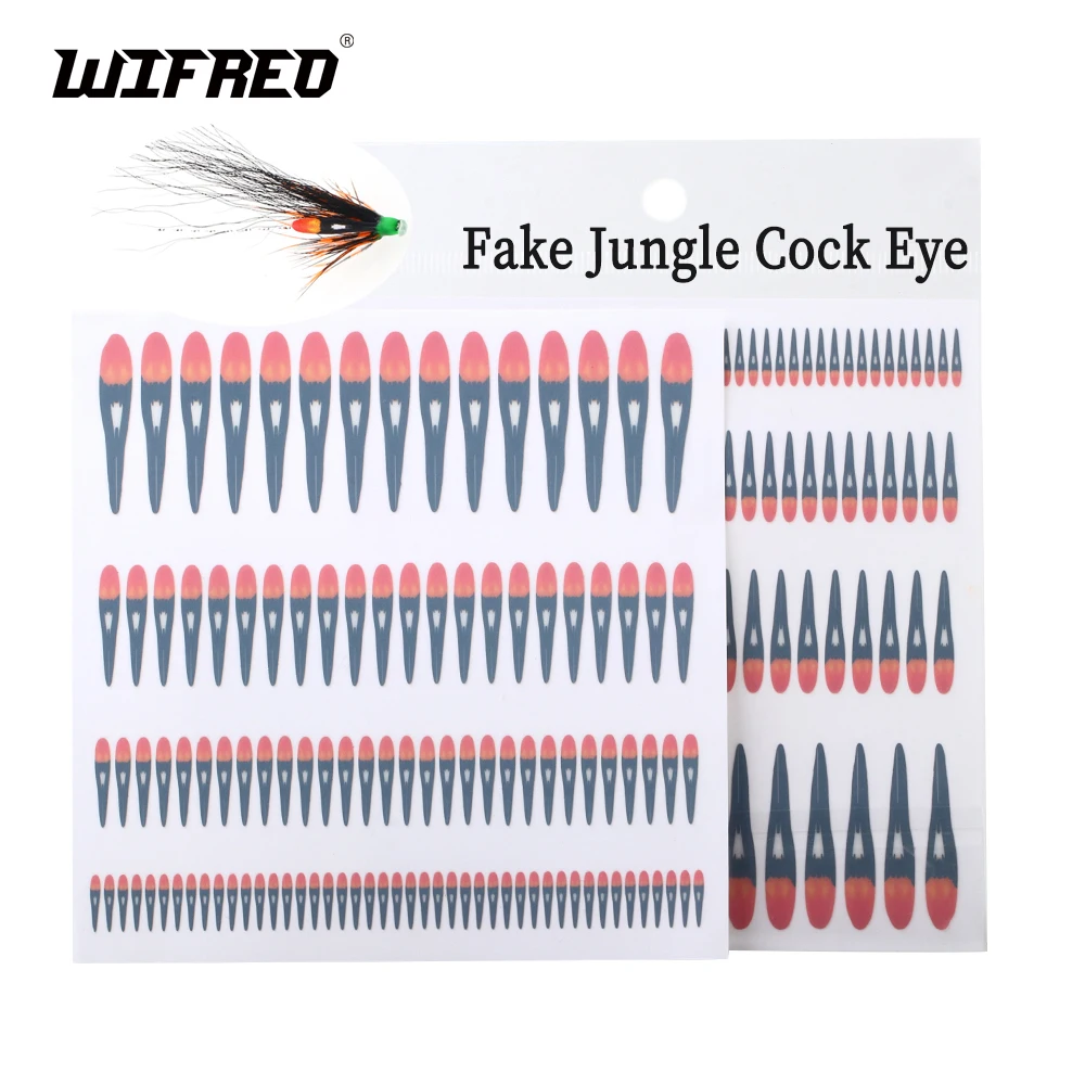 Wifreo Pre cut Fly Tying Wings Synthetic Fake Jungle Cock Substitute