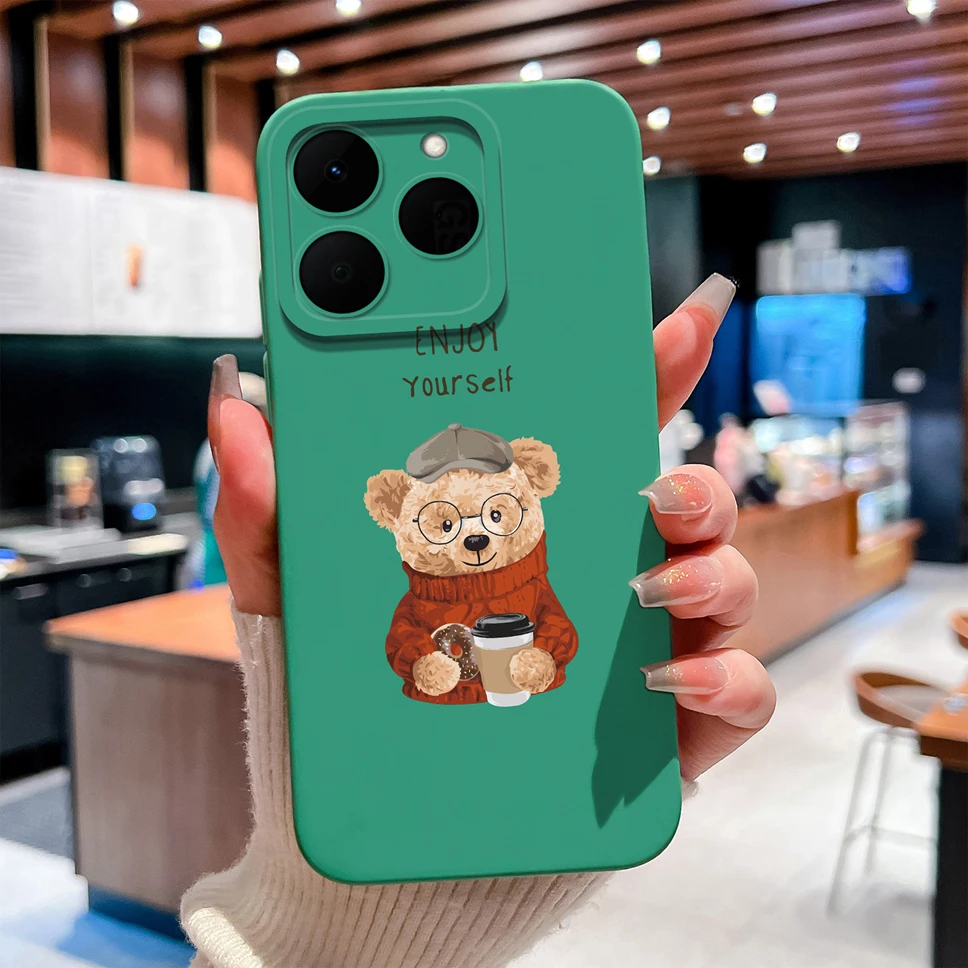 Stylish Shockproof Liquid Silicone Phone Case with Unique Patterns