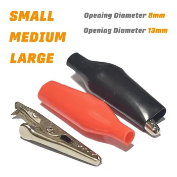 28 35 45 มม.สีดําสีแดงพลาสติกเคลือบการทดสอบ Probe MINI คลิปทดสอบจระเข้ 10 Pcs ประเภทจระเข้คลิป 1