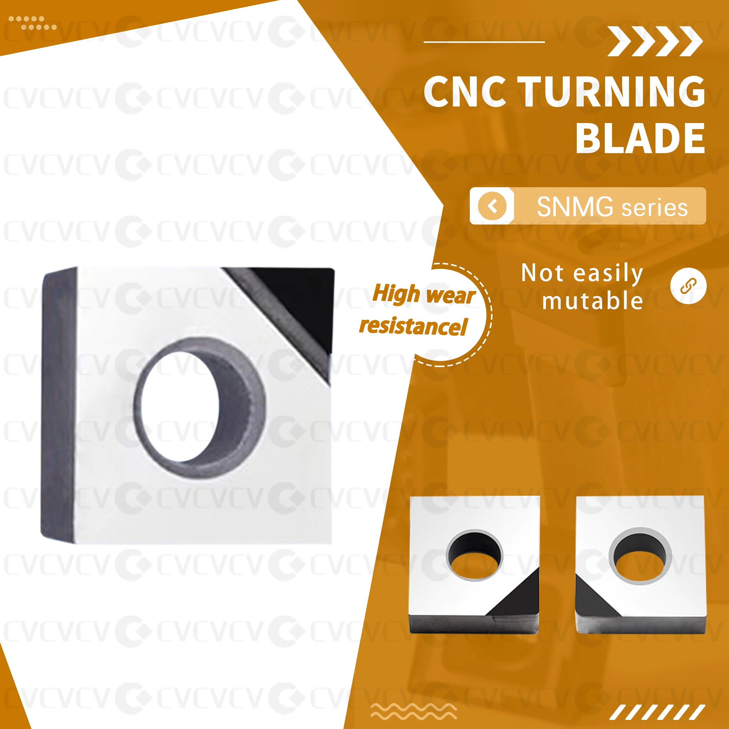 

High-quality Square Turning Inserts SNMG/SNGA120402/120404/120408 PCD CBN Boron Nitride Diamond Blades CNC Lathe Turning Cutter