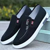 Men Shoes Breathable Canvas Sneakers for Youth Slip on Walking Tennis Shoes Driving Loafers House Moccasins Work Skate Flats