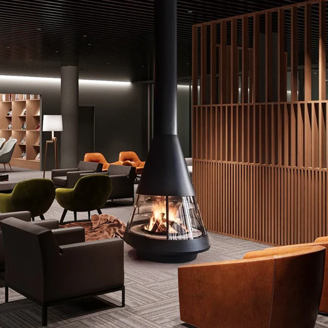 เตาผิงกลางแจ้ง เตาไฟสร้างสรรค์ เตาบาร์บีคิวสำหรับวิลล่า เตาผิงบ้านพร้อมปล่องไฟ เตาไฟสำหรับลานบ้าน เตาไฟสำหรับโฮมสเตย์ เตาไฟสำหรับจุดกองไฟ 1