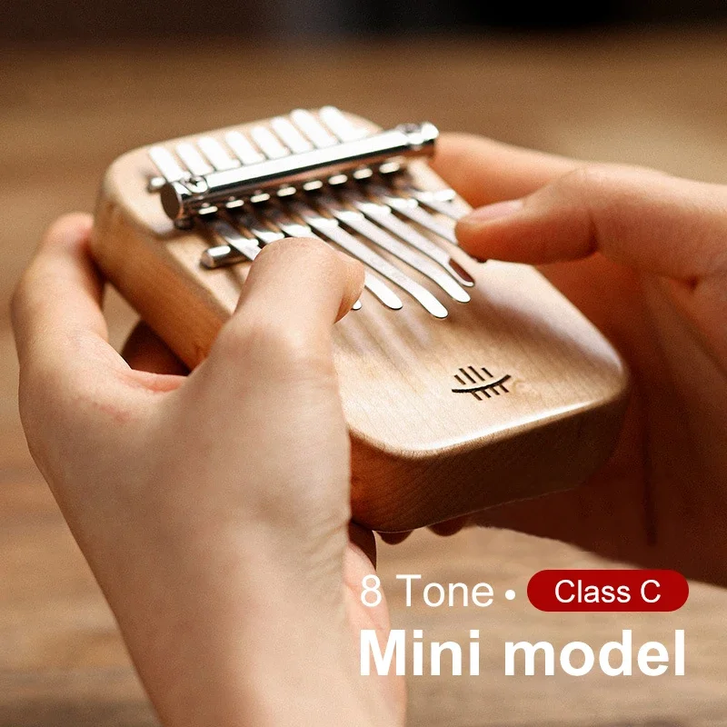 Mini Piano à Pouce Kalimba 8 Touches En Bois - Instrument De Poche Pour Débutants, Enfants, Adultes, Cadeau