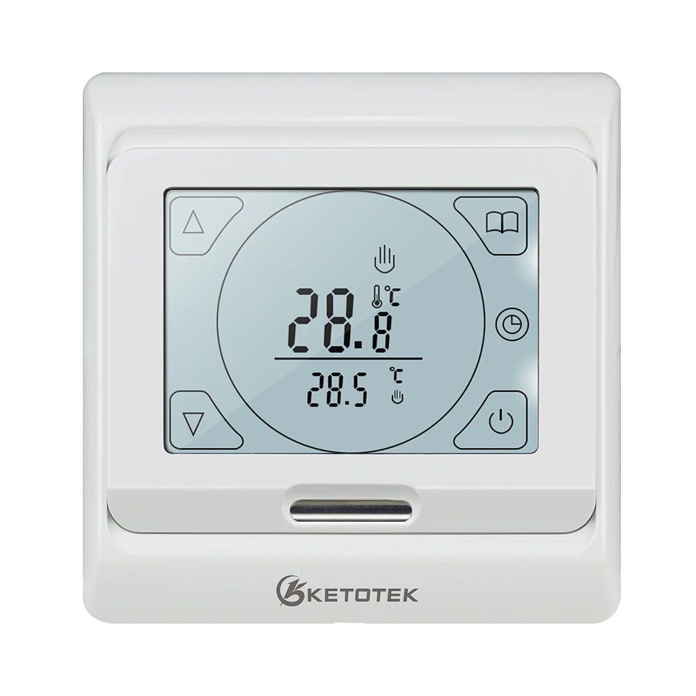 

Digital LCD Floor Heating Thermostat Electric Heating 16A Touch Screen Programmable Room Warm Temperature Controller