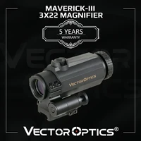 Vector Optics-Maverick-III 3x22 Magnifier with Rubber Armed, Long Eye Relief, Fit Maverick/Scrapper Red Dot Scope Sight, AR 15