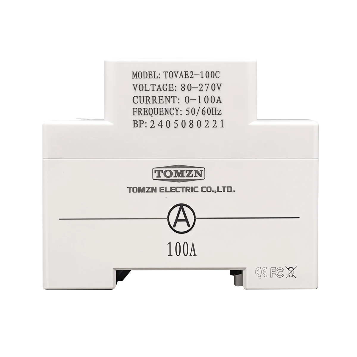 TOMZN 3IN1 전기 에너지 미터 전류 측정 전압계 디지털 재구성 가능한 색상 Din 레일 AC80-270V 0-100A 50/60Hz