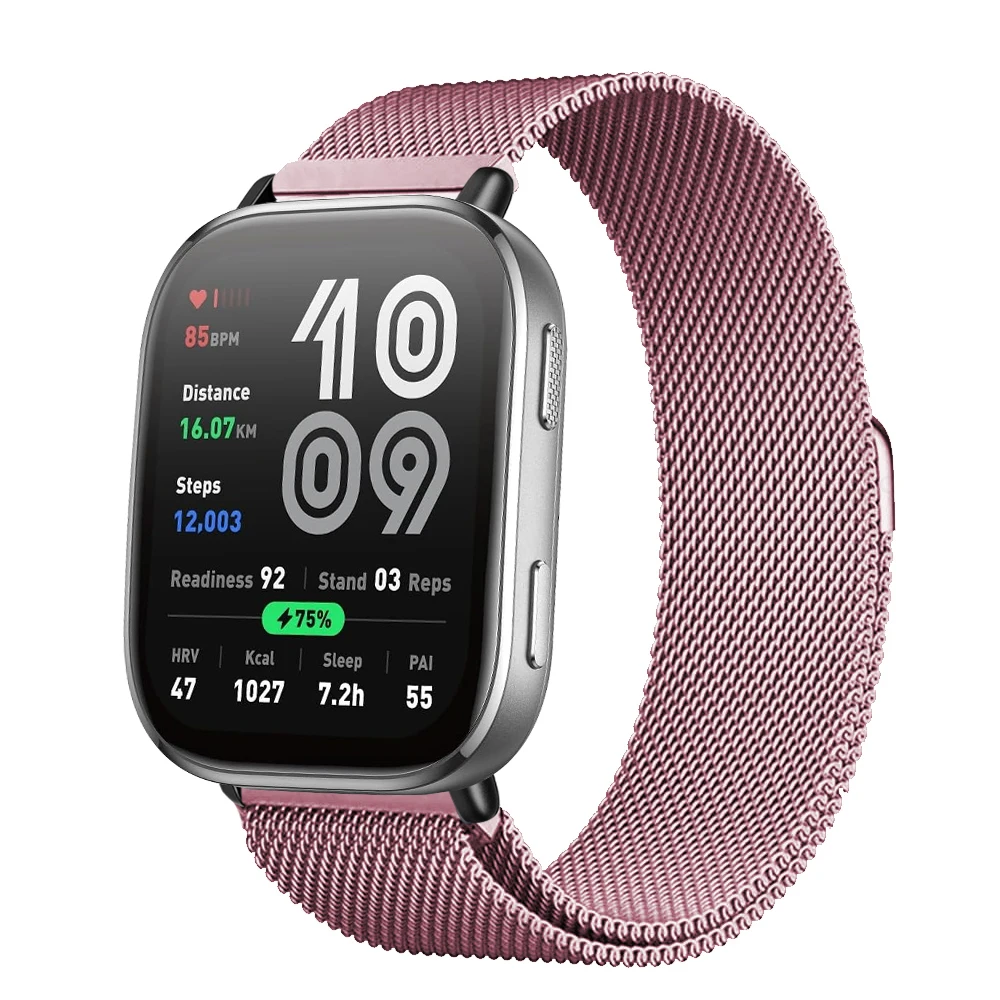Magnetic Metal Mesh Smartwatch Wristband - 22mm Strap Bracelet