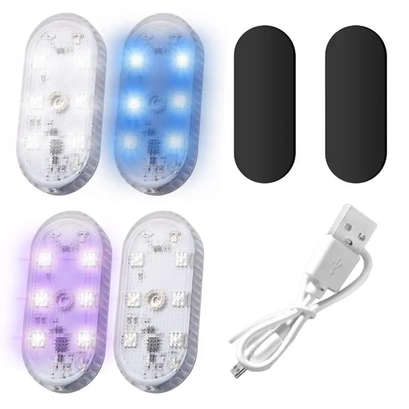 

LED Car Interior Dome Lighting Touch Sensor Reading Lamp Magnetic Smart Car Interior Lights Seven Colors Car Styling Night Light
