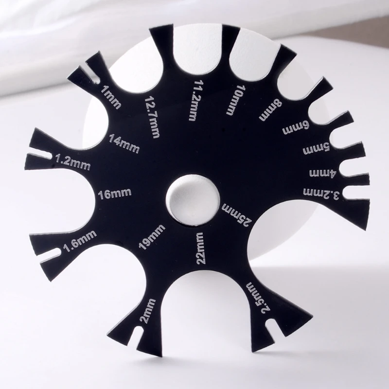 

Измерительное колесо, практический черный акрил, долгосрочное использование, ювелирные изделия, пирсинг, диаметр 85 мм/3,35
