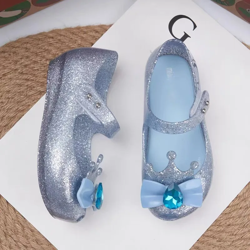 Mini Melissa 2024 Spring Summer New Children Girls Beach Shoes Fashion Cartoon Cute Princess Shoes Toddler Casual Baby Girl Shoe 2
