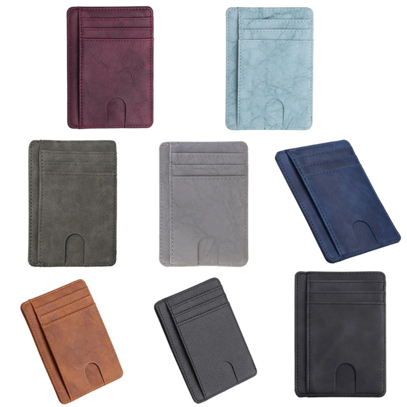RFID Blocking Wallet Business Card Cover for Case Super Thin Men Leather Credit Card Holder