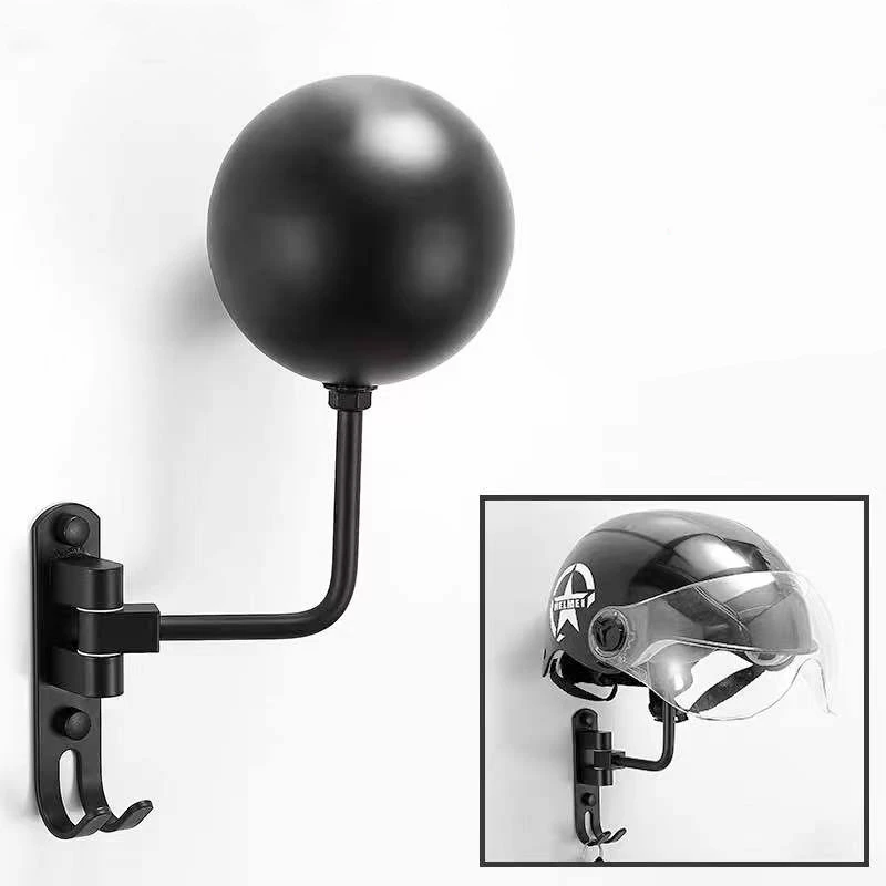 Motorcycle Helmet Rack Wallmounted 180degree Rotation Helmet Hanger