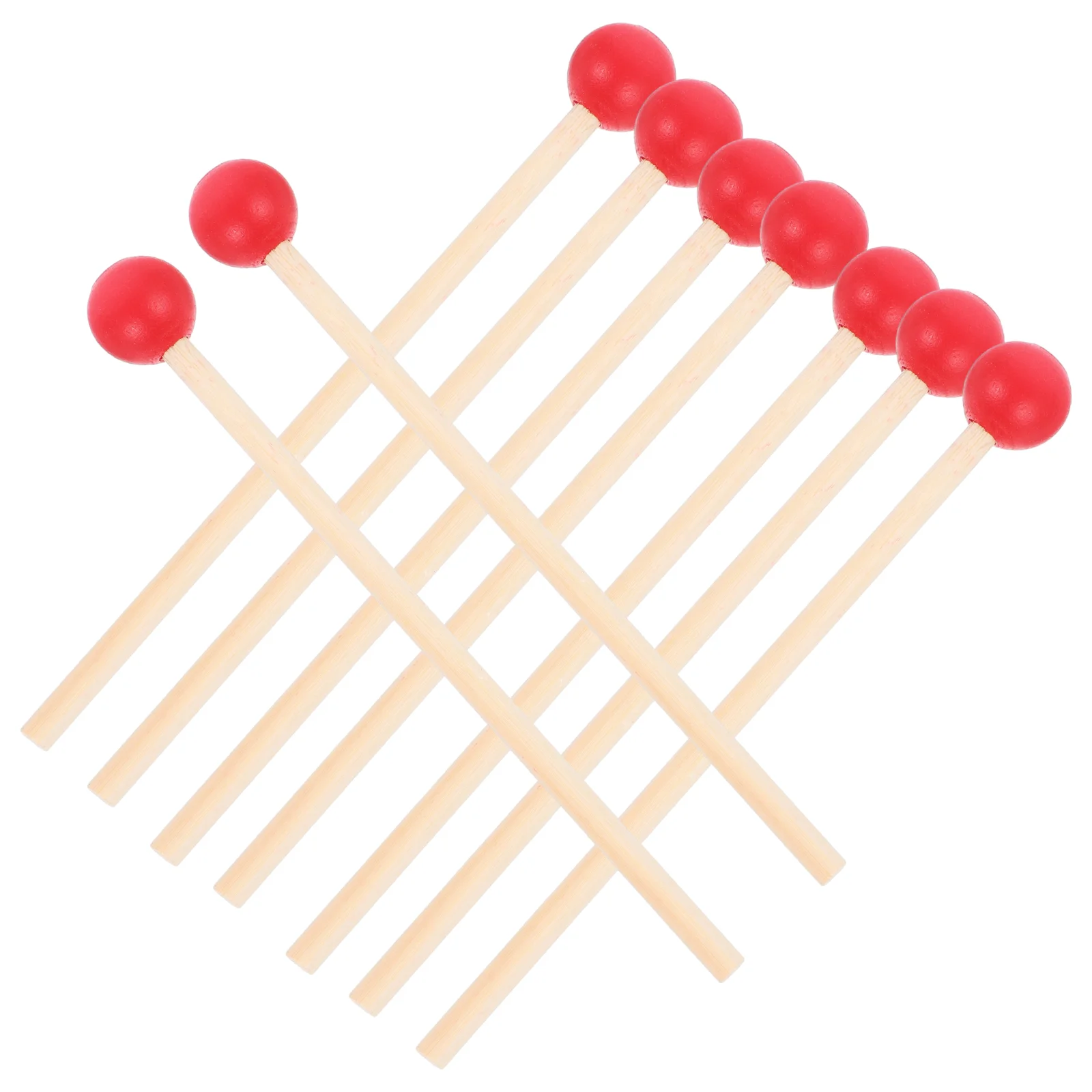 

Wooden Drumsticks Durable Mallet Percussion Accessory With Wood Handle Instrument Supply For Kids Children Toddler (Red)