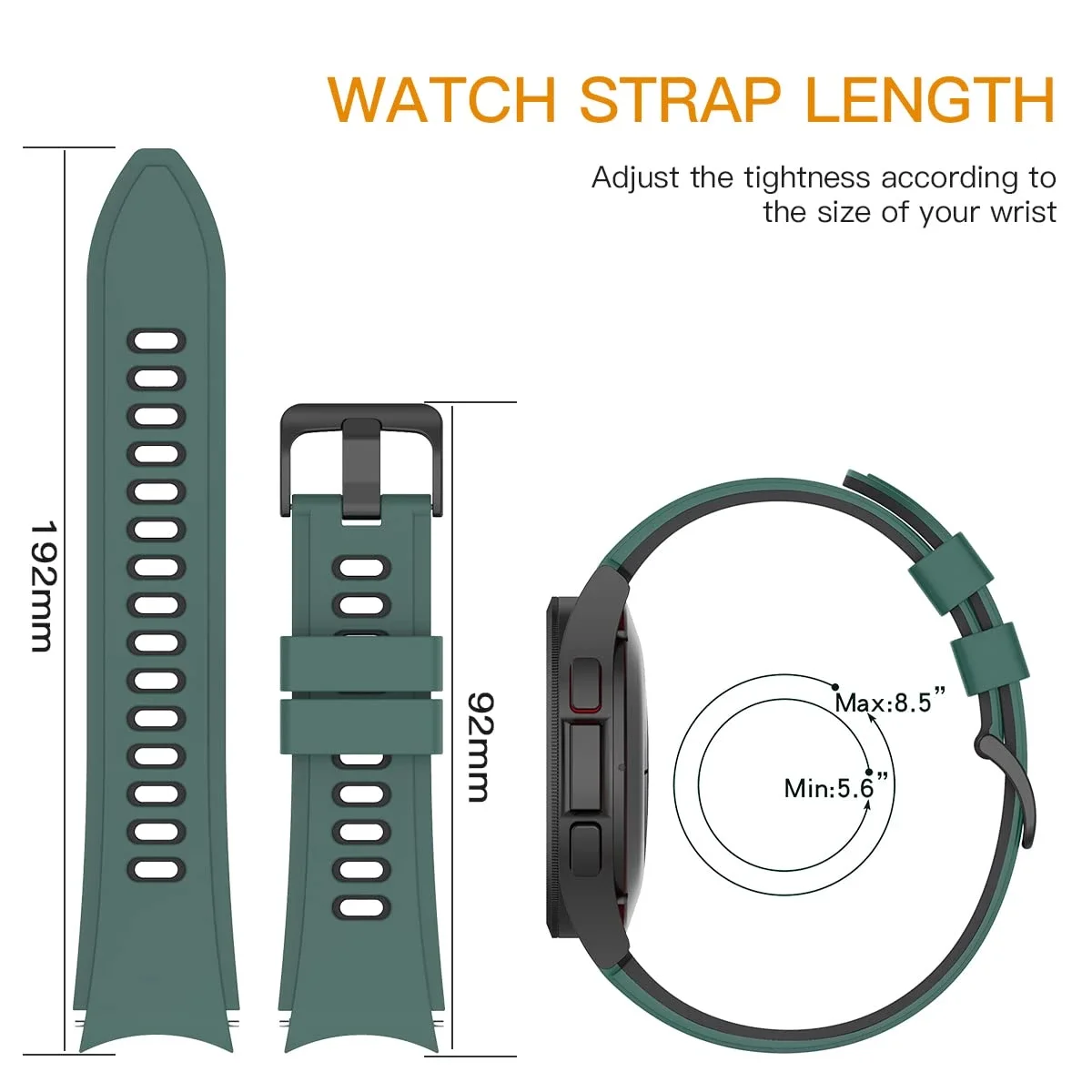 No Gaps Band For Samsung Galaxy Watch 4 classic 46mm 42mm 4/5 44mm 40mm Sport Silicone Bracelet Galaxy Watch 5 pro 45mm strap