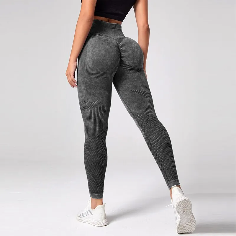 Women Leggings for Fitness Yoga Pants Seamless Sport Tights Scrunch Butt Gym Pantalones Workou High Waist Elastic - 3