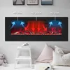 60" Electric Fireplace Inserts Insert & Wall Mount Fireplace Heaters Linear Fireplaces with Thermostat Logs & Crystal Fireplaces 4
