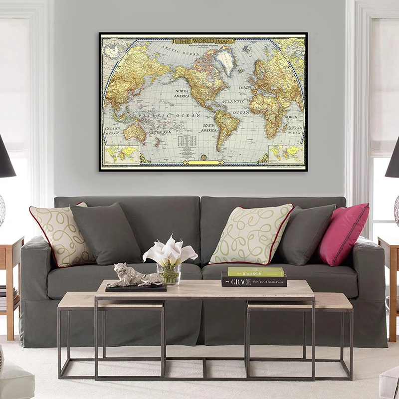 Рисунок 6 - Карта мира 1943, размер A1, декоративная