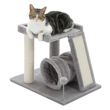 Small Cat Tree Cat Tower with Condo Hammock Cat Scratcher Scratching Post for Cat Bed Home Cat Accessories Cat Toy Pet Furniture 6
