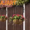 16 Inch Solid Thickened Outdoor Hanging Bracket Suitable for Birdhouse Plant Hook Flower Basket Iron Wall Forging 6