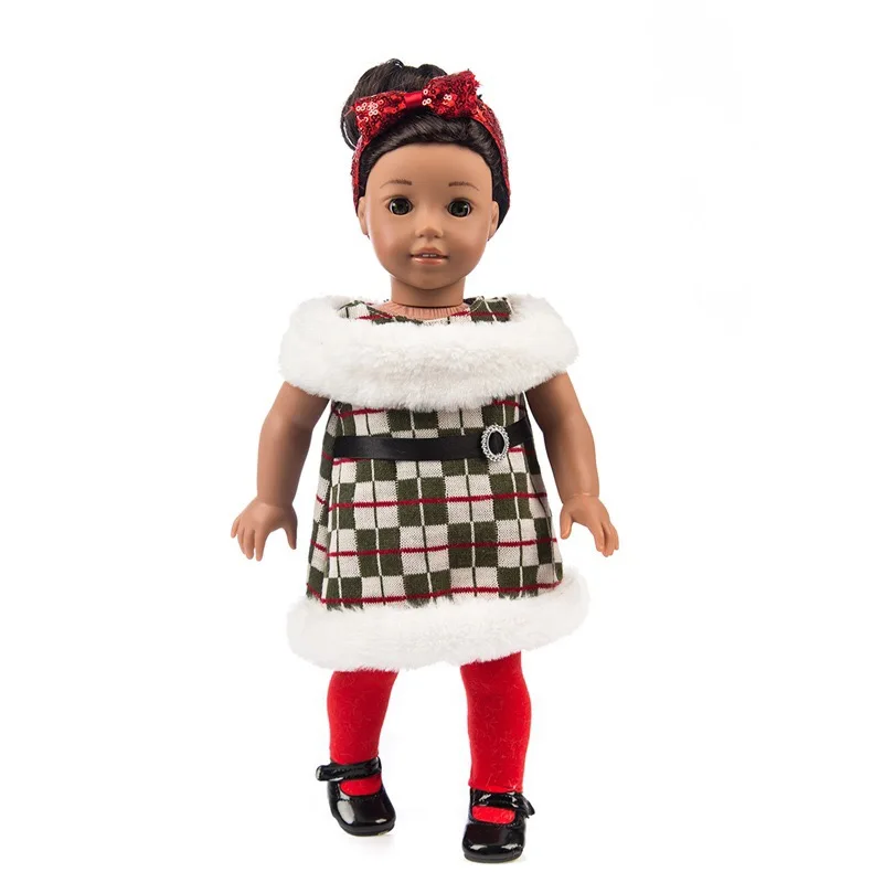 Kawaii Items Fashion 18 Inch Doll Dresses Kids Toys Fast Shipping Dolly Accessories For American Girls Figures DIY Birthday Gift