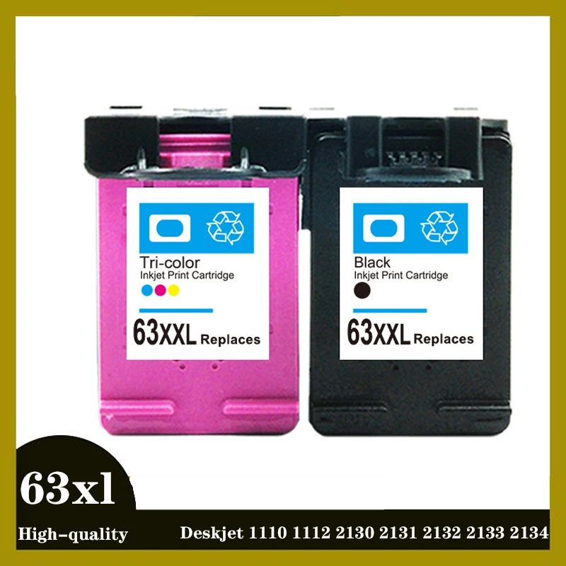

Восстановленный картридж для принтера HP 63 63XL, hp Deskjet 1110 1112 2130 2131 2132 2133 2134 3630