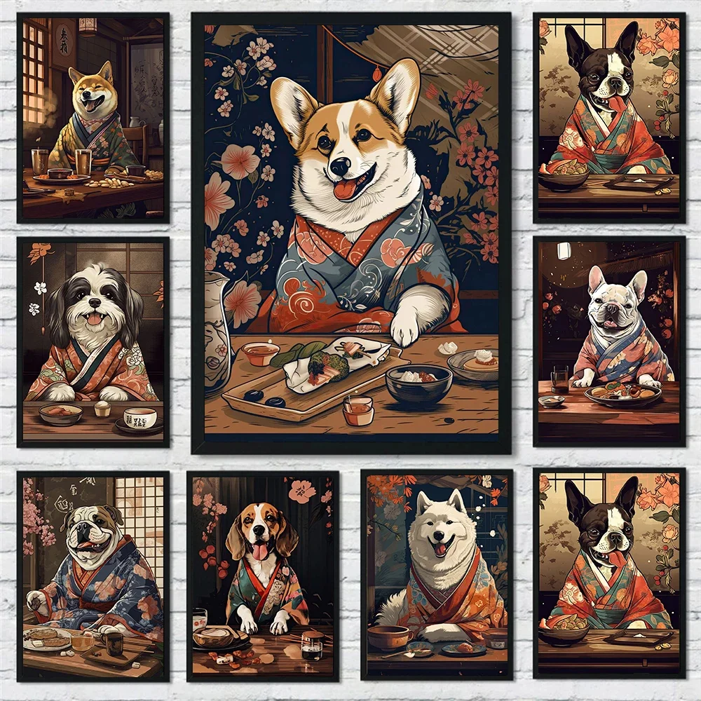 JapaneseFoodDogPortraitsCanvasPostersHDPrintsAbstractArtPicturesWallArtCanvasPaintingsforLivingRoomHomeDecor-AliExpress15