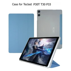 Elegant Folding Stand PU Leather Tablet Case with Soft TPU Back Cover, Smart Flip Design, 2023 Edition for P30  P30T P33 (Blue Case)