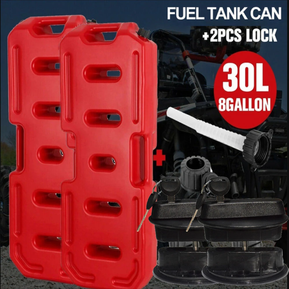 For Suv Atv 30l Fuel Tanks Plastic Petrol Cans Car Jerry Can Mount