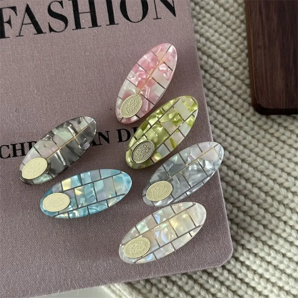 

Clip Small Hairpin Geometry Shape Oval Traceless Hairpin Korean Style Headwear Female Hair Accessories Girl Hair Clip