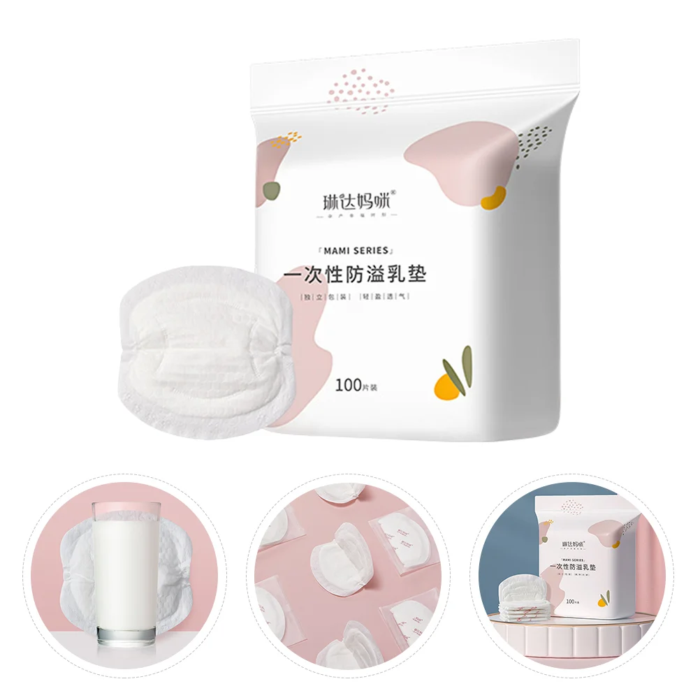 

100 Pcs Breast Pads Nursing Mat Disposable Breastfeeding Leak-proof Pe Film Pregnant Woman