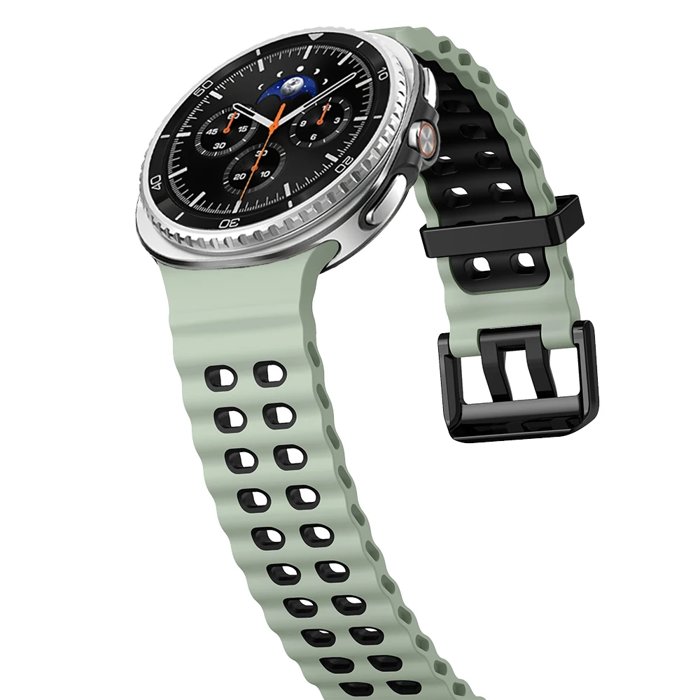 Sport Silicone Two-Tone Band - Marine Belt Bracelet