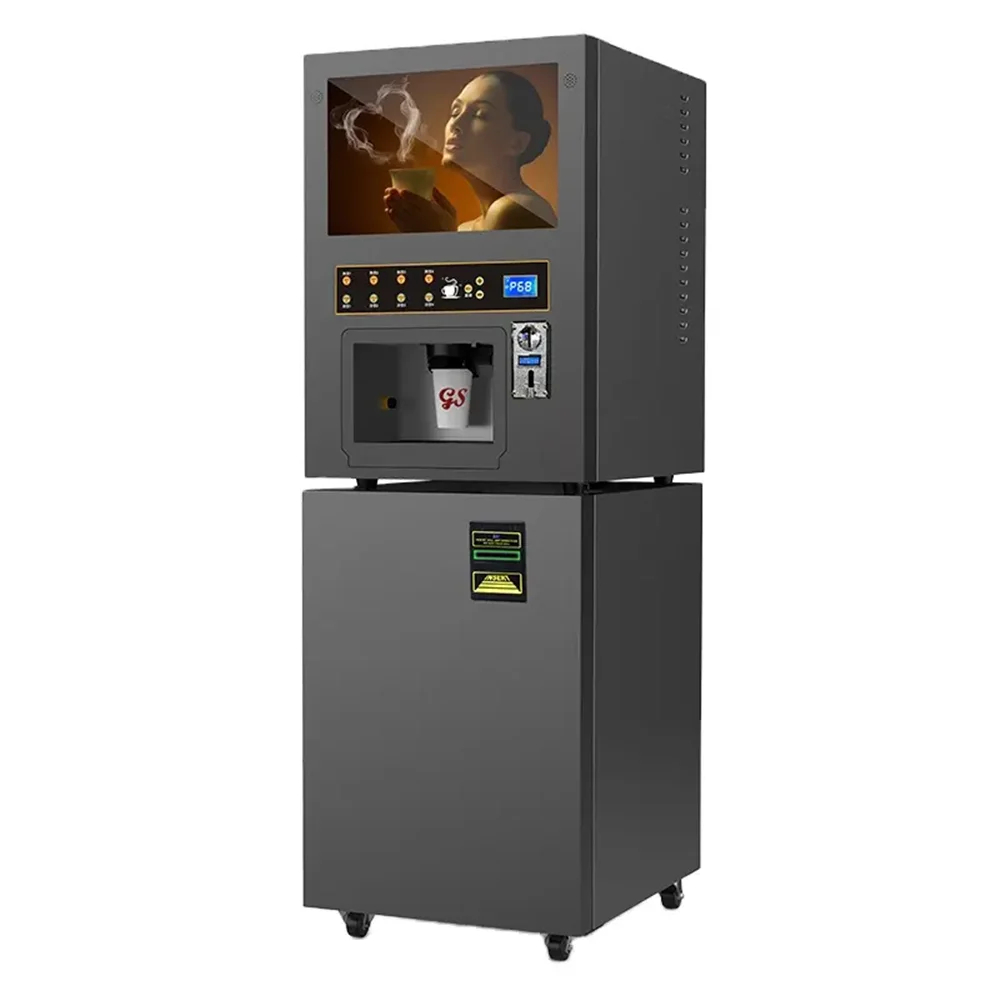 

Smart Instant Coffee Maker Beverage Fresh Juice Dispenser Machine Milk Bubble Tea Hot and Cold Drink Vending Machines Kiosk