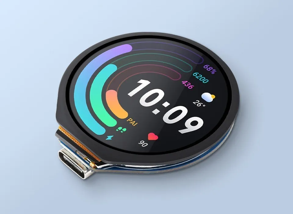 Porta USB C, Acelerômetro, Sensor de Giroscópio, Base RGB 65K, 1.28 