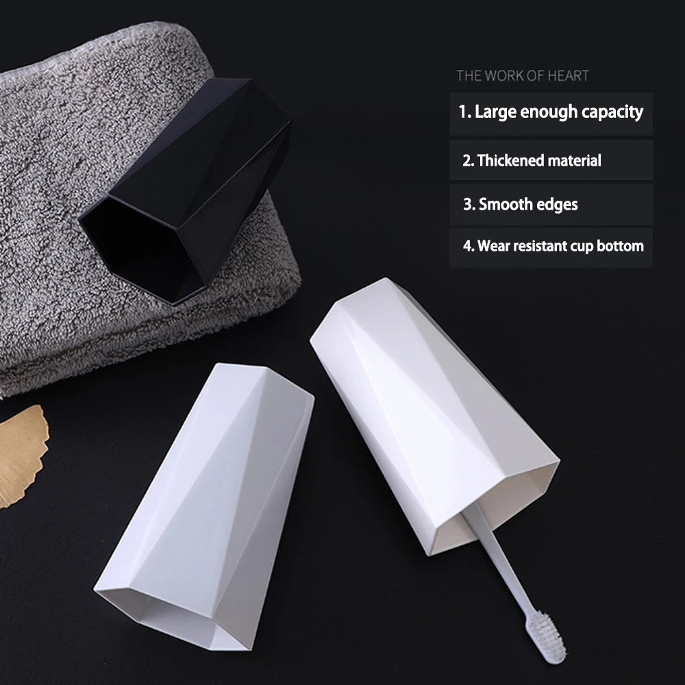 Diamond Pattern Mouthwash Cup 300ml Bathroom Toothbrush Holder_voghion.com