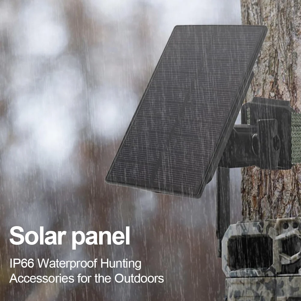 3W 12V/6V Solar Panel Charger Build-in 5000mAH Battery Solar Panel Kit Solar Battery Charger Kit for Hunting Camera/Deer Feeder