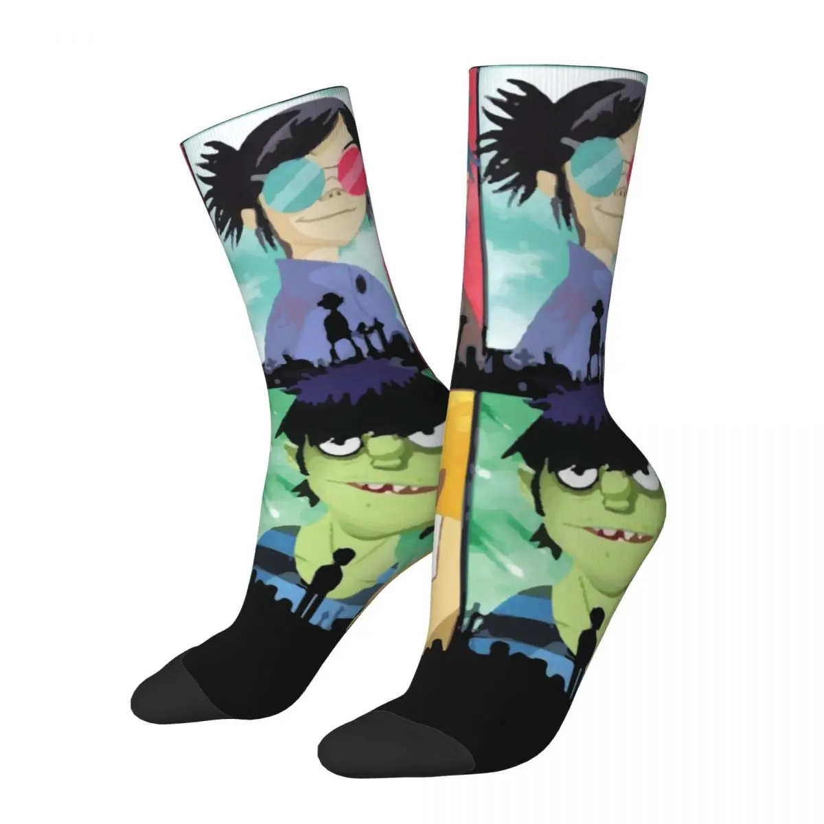 

Autumn Winter Casual Women Men Famille Gorillaz Socks Breathable Skateboard Socks