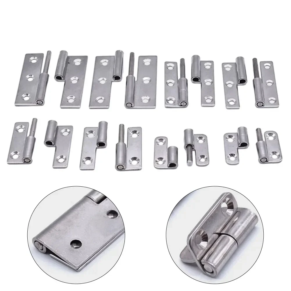 Detachable Hinge 2/2.5/3/4 Inch Stainless Steel Flag Shape Hinge For Aluminum Door Bathroom Slip Joint Removable Hardware stainless steel hinges door hinges