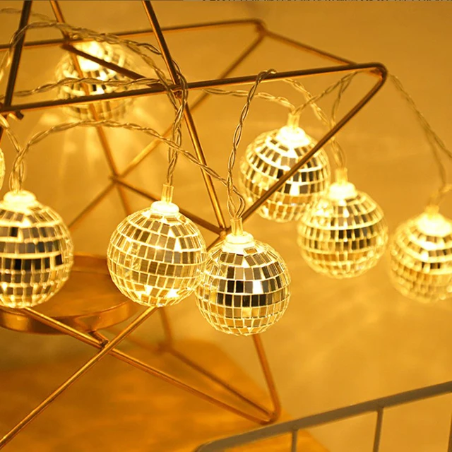 Led String Lights Mirror Ball Stage Reflection Lamp For Wedding New