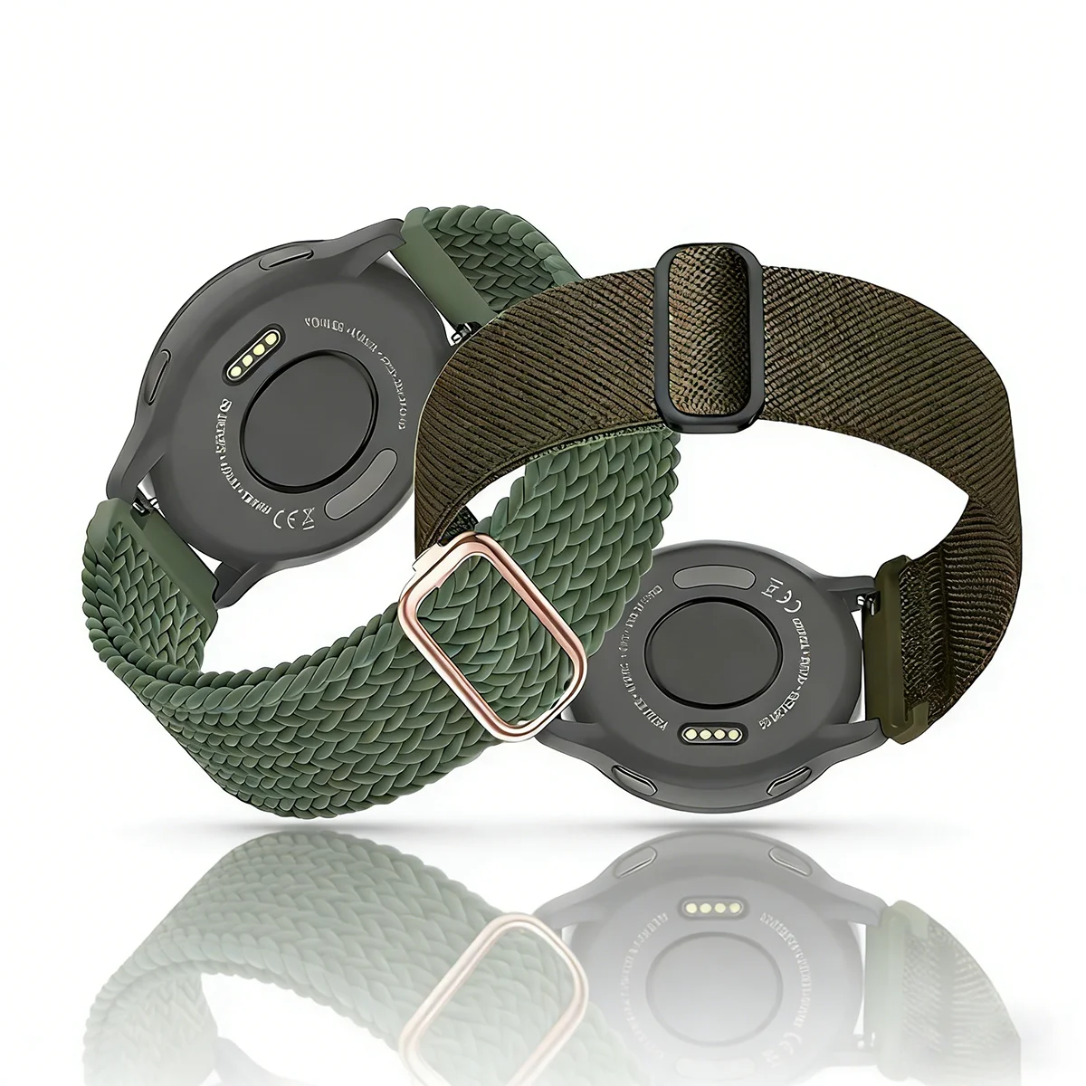 2-Pack Nylon Watch Bands - Adjustable Strap Accessory in Multiple Sizes
